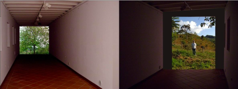 Instalação videográfica de "MOVIE" (João Wesley de Souza, 2008).